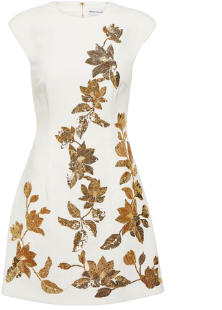 Versailles Embellished Crepe Minidress in White - Rebecca Vallance | Mytheresa