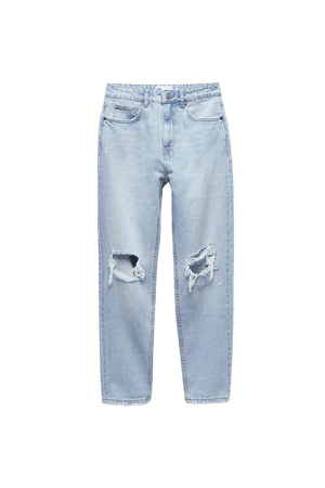RIPPED MOM FIT JEANS | ZARA United States
