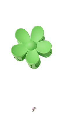 green flower clip
