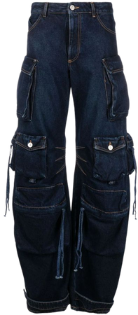 The Attico Fern wide-leg Cargo Jeans - Farfetch