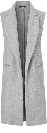 grey long vest