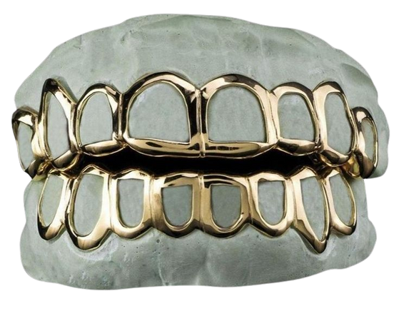 open face gold grills