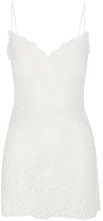 The Cindy Snow | Stretch Lace White Mini Dress | Réalisation Par