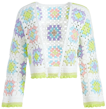 ANDERSON CROPPED CROCHETED CARDIGAN | Alice and Olivia