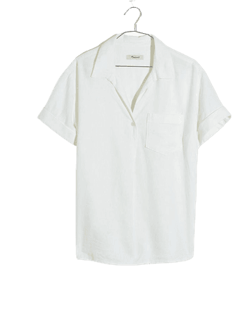 Linen-Blend Swenson Popover Shirt