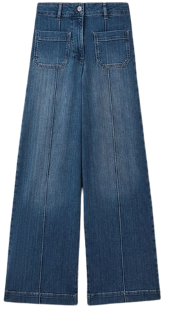 Reiss Kira Front Pocket Wide Leg Jeans | REISS USA