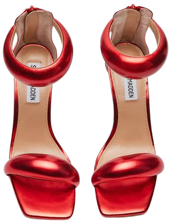 PARTAY Red Metallic Square Toe Heel | Women's Heels – Steve Madden
