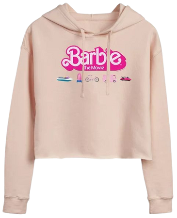 Barbie the Movie - Barbie Transportaion Vehicles - Juniors Cropped Pullover Hoodie - Walmart.com
