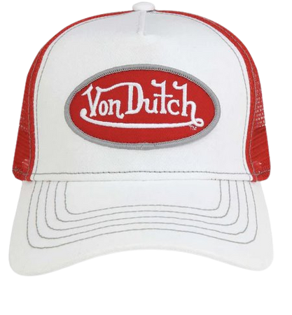 WHITE & RED TRUCKER von Dutch hat