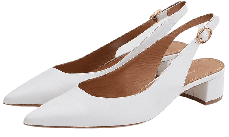 white Korean heels
