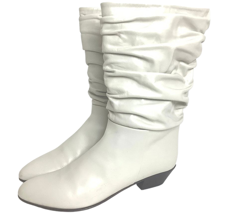 1980s White Slouch Boots 8.5 – Classy Mod LLC