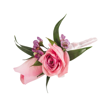 Pink Rose Boutonnière By BloomNation™