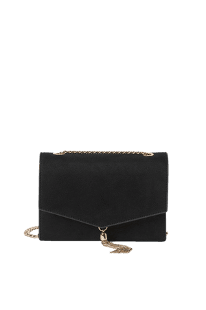 Tassel-detail Clutch Bag - Black