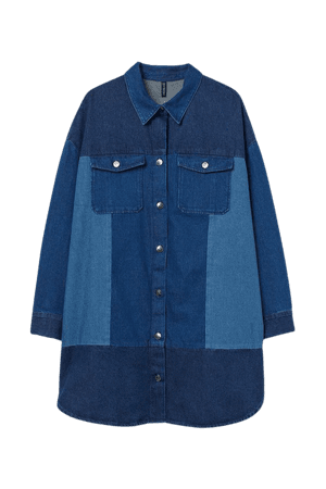H&M+ Shirt Dress - Denim blue - Ladies | H&M US