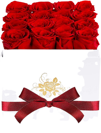 Amazon.com : Perfectione Roses Luxury Preserved Roses in a Box, Red Real Roses Romantic Gifts for Her Mom Wife Girlfriend Anniversary Mother's Day Valentine's Day Christmas(White Large Square Box) : Grocery & Gourmet Food