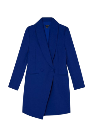 Compact Stretch Tailored Blazer Wrap Mini Dress | Karen Millen
