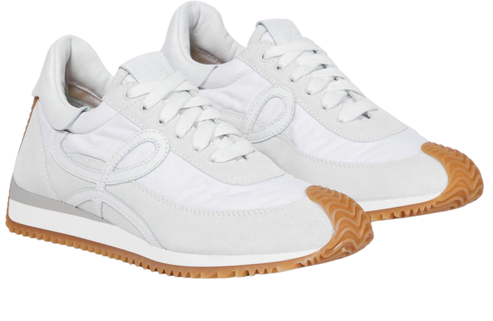 Flow Runner Suede Sneakers in White - Loewe | Mytheresa