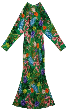 Spring Floral Batwing Midi Dress | Karen Millen