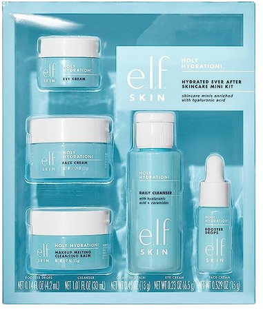 Amazon.com: e.l.f.SKIN Hydrated Ever After Skincare Mini Kit, Cleanser, Makeup Remover, Moisturizer & Eye Cream For Hydrating Skin, TSA-friendly Sizes : Beauty & Personal Care
