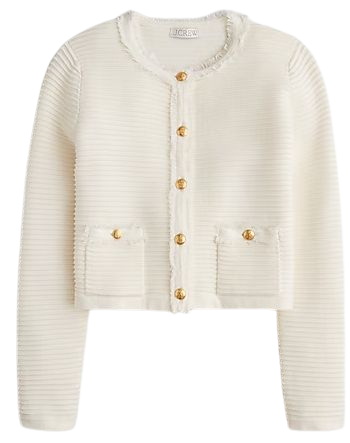J.Crew: Emilie Sweater Lady Jacket In Textured Cotton For Women
