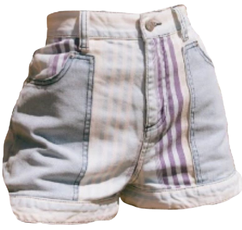 pastel striped shorts