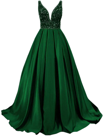 dark green evening gown polyvore - Google Search