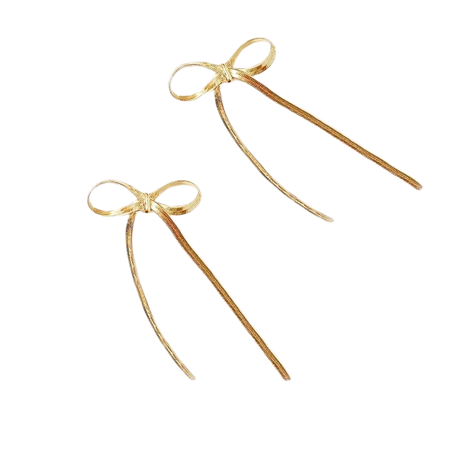Amazon.com: LOKLIFFAI 925 Sterling Silver Bow Drop Dangle Earrings for Women Girls Long Tassel Chain Earrings Wedding Statement Jewelry (gold): Clothing, Shoes & Jewelry
