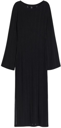 Textured-knit Bodycon Dress - Black - Ladies | H&M US