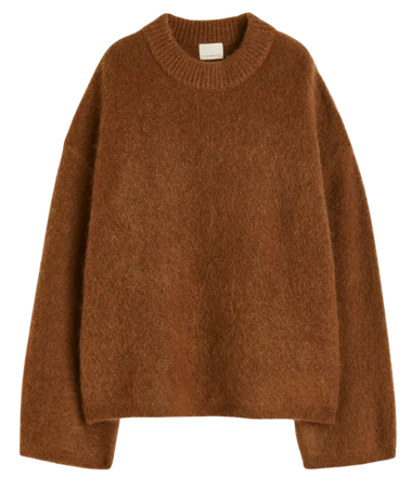 Oversized Mohair-blend Sweater - Dark orange - Ladies | H&M US