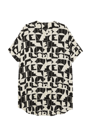 Graphical printed oversized shirt dress - Graphical print - Monki WW