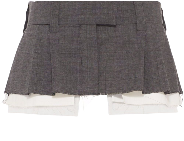 Miu Miu Prince Of Wales Check Wool Mini Skirt - Farfetch