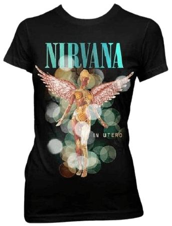 Tradesy Live Nation Black Nirvana Junior Bubble In Utero Tee Shirt Size 16 (XL, Plus 0x)