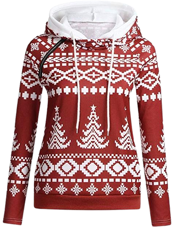Simayixx Sweatshirts for Women Reindeer Ugly Christmas Sweater Xmas Snowflake Pullover Jumper Tops: Clothing