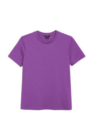Purple classic t-shirt - Purple - Monki WW