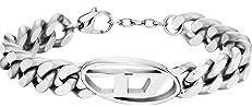 Amazon.com: Diesel All-Gender Stainless Steel Chain Choker Necklace, Silver (Model: DX1433040) : Everything Else