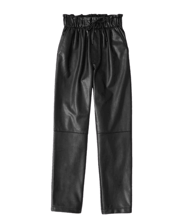 Women's Vegan Leather Pull-On Pants | Women's New Arrivals | Abercrombie.com