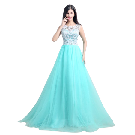 Tiffany Blue Lace Bridesmaid Dress Lace&tulle Wedding Bridal Dress A Line Prom Dress Party Homecomin on Luulla