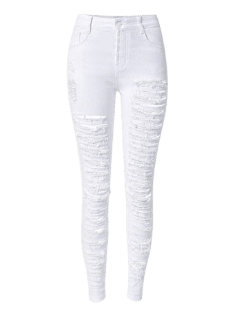 white ripped skinny jeans polyvore - Google zoeken