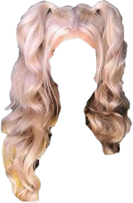 blonde hair png twin pigtails