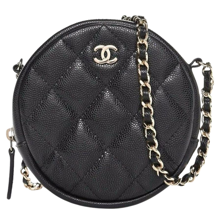 Chanel round black purse
