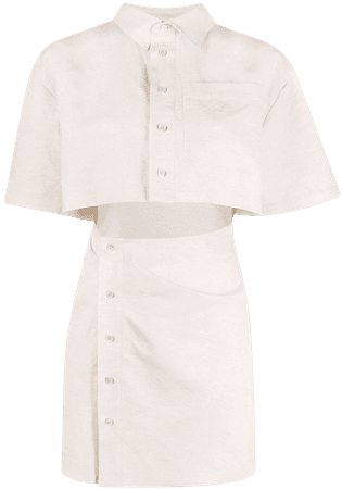 Shop Jacquemus cut-out detail short-sleeve dress with Express Delivery - FARFETCH