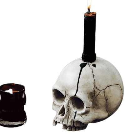 Spooky Skull Candle Holder