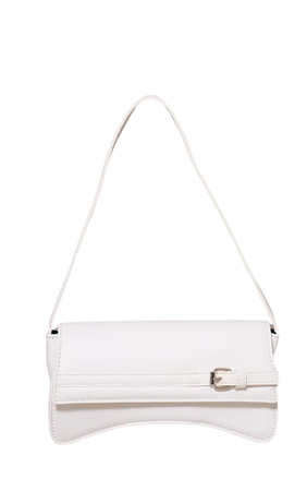 White Baguette Buckle Shoulder Bag | PrettyLittleThing USA