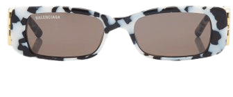 Dynasty Rectangular-Frame Acetate Sunglasses By Balenciaga | Moda Operandi