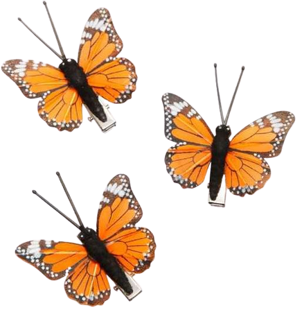 Blackheart Monarch Butterfly Hair Clip Set