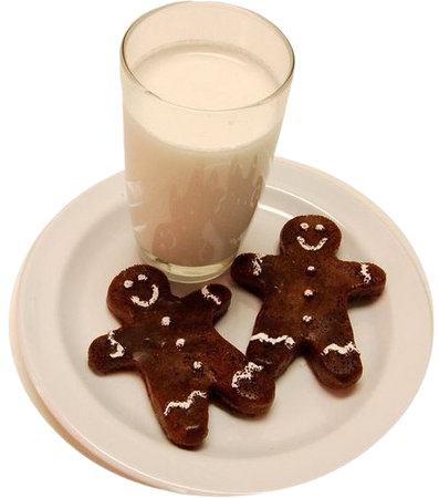 milk and gingerbread cookies png filler