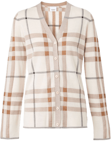 Burberry check-pattern Cardigan - Farfetch