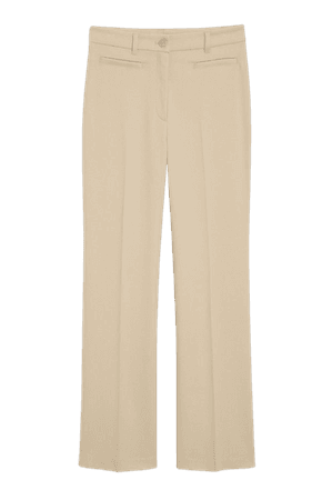 Structured high waist trousers - Beige - Trousers - Monki WW