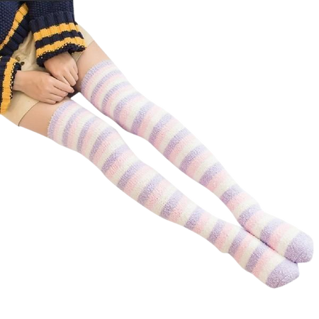 Purple and pink Thigh high