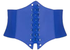 blue corset belt